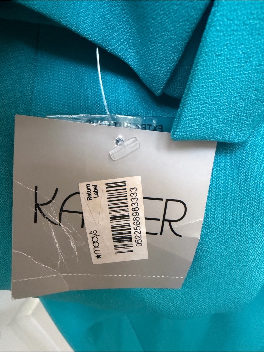 NWT Kasper Aqua Oasis One Button Collarless Blazer Suit Jacket Plus Size 18 - Picture 3 of 7